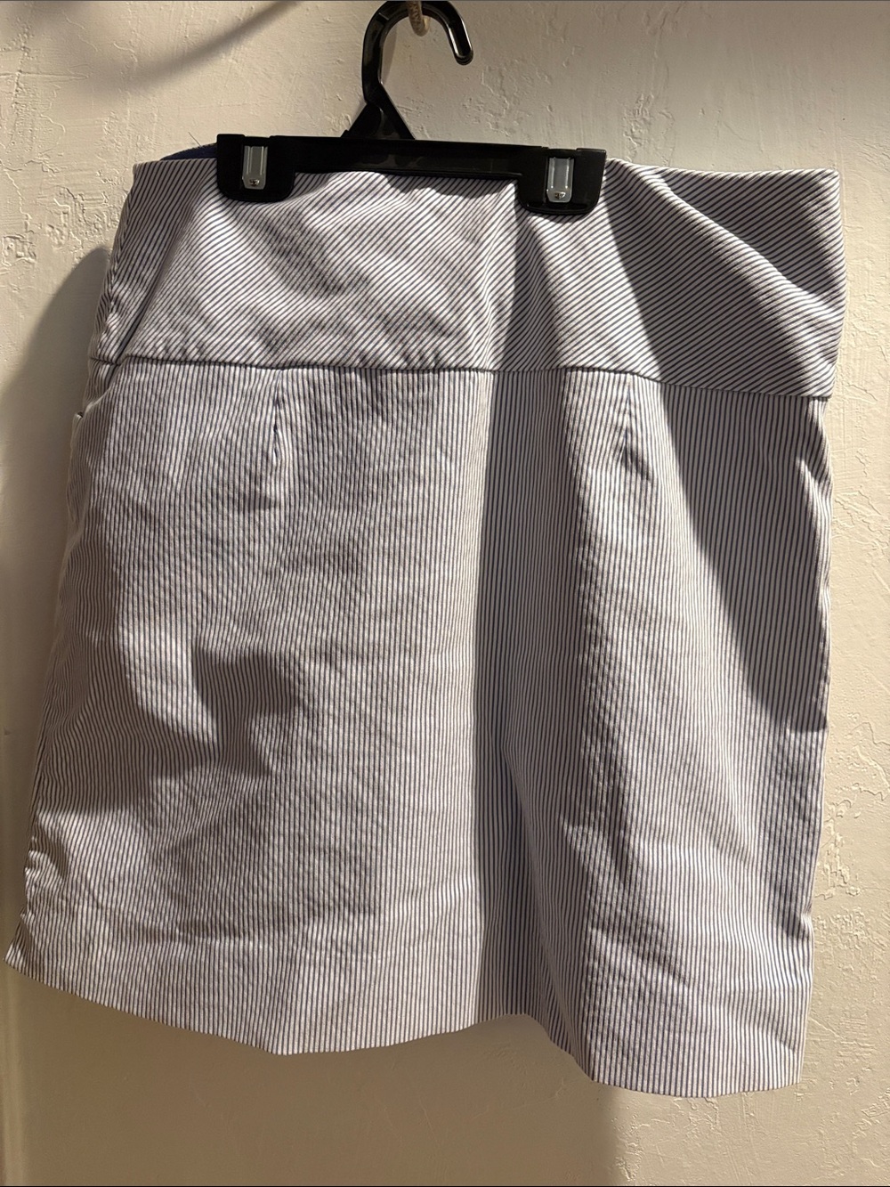 S.C&Co Women's Striped Performance Skorts in Light Blue/White - Picture 2 of 7